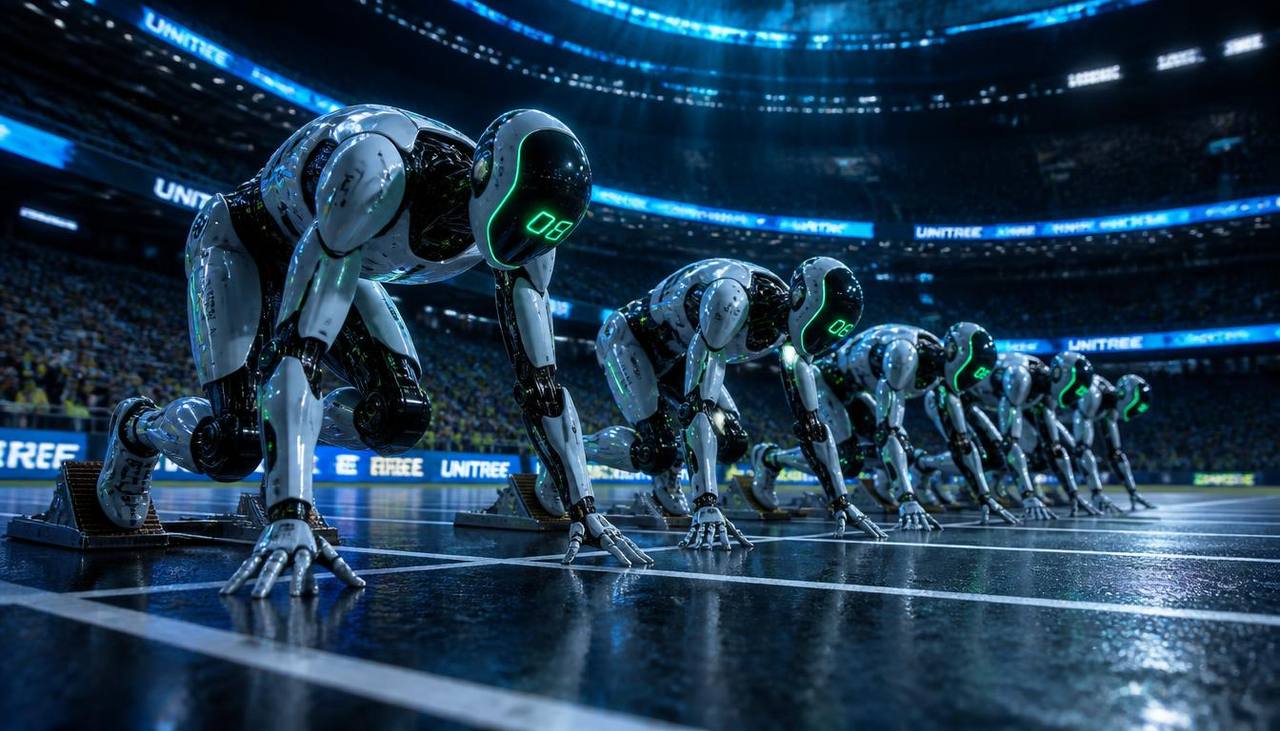 Robotlar start bloklarında pozisyon alıyor